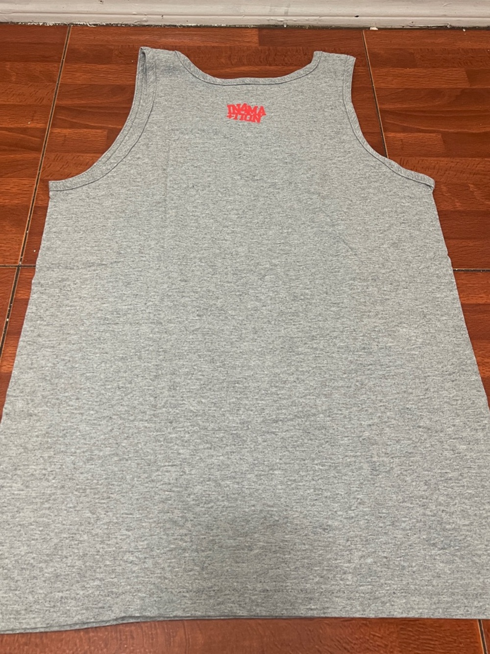Inama + tionGray Tank Top with Multicolor Floral 'Ri' Script - Picture 3 of 3